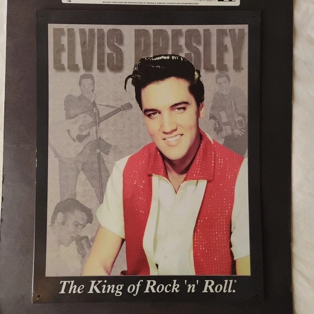 Elvis Presley Poster Metal Tin Sign  Metal Paintings King of Rock N Roll NOS - Picture 2 of 4